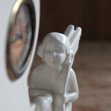Clock pendulum art-deco fireplace decoration