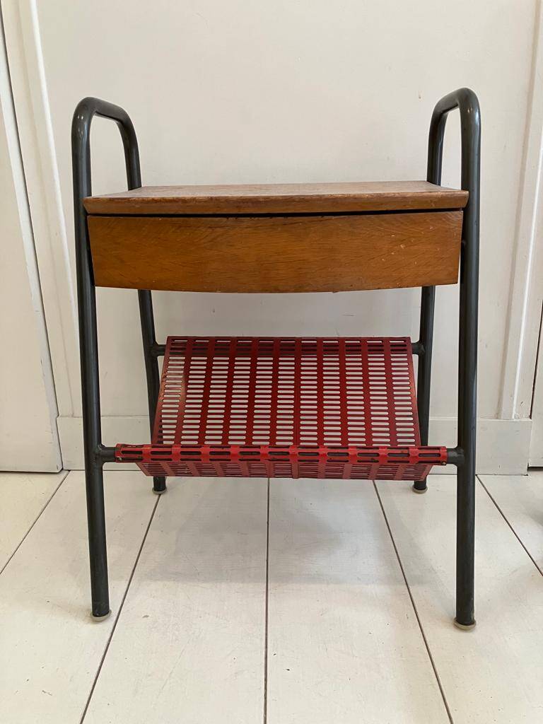 Bed and bedside table jaques hitier
