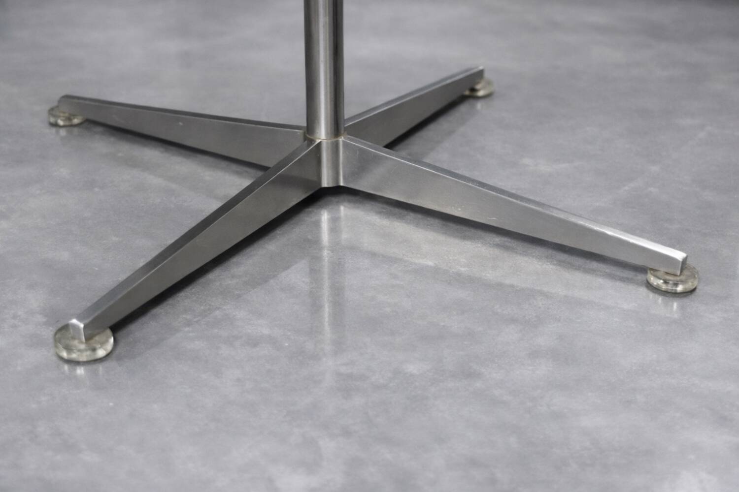 Vintage Mid-Century Danish Modern Brown Leather Swivel Chair and Ottoman