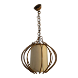 Vintage chandelier, rattan pendant lamp design 1960