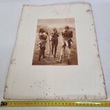 Old photogravure, 1930, Maasai hunters