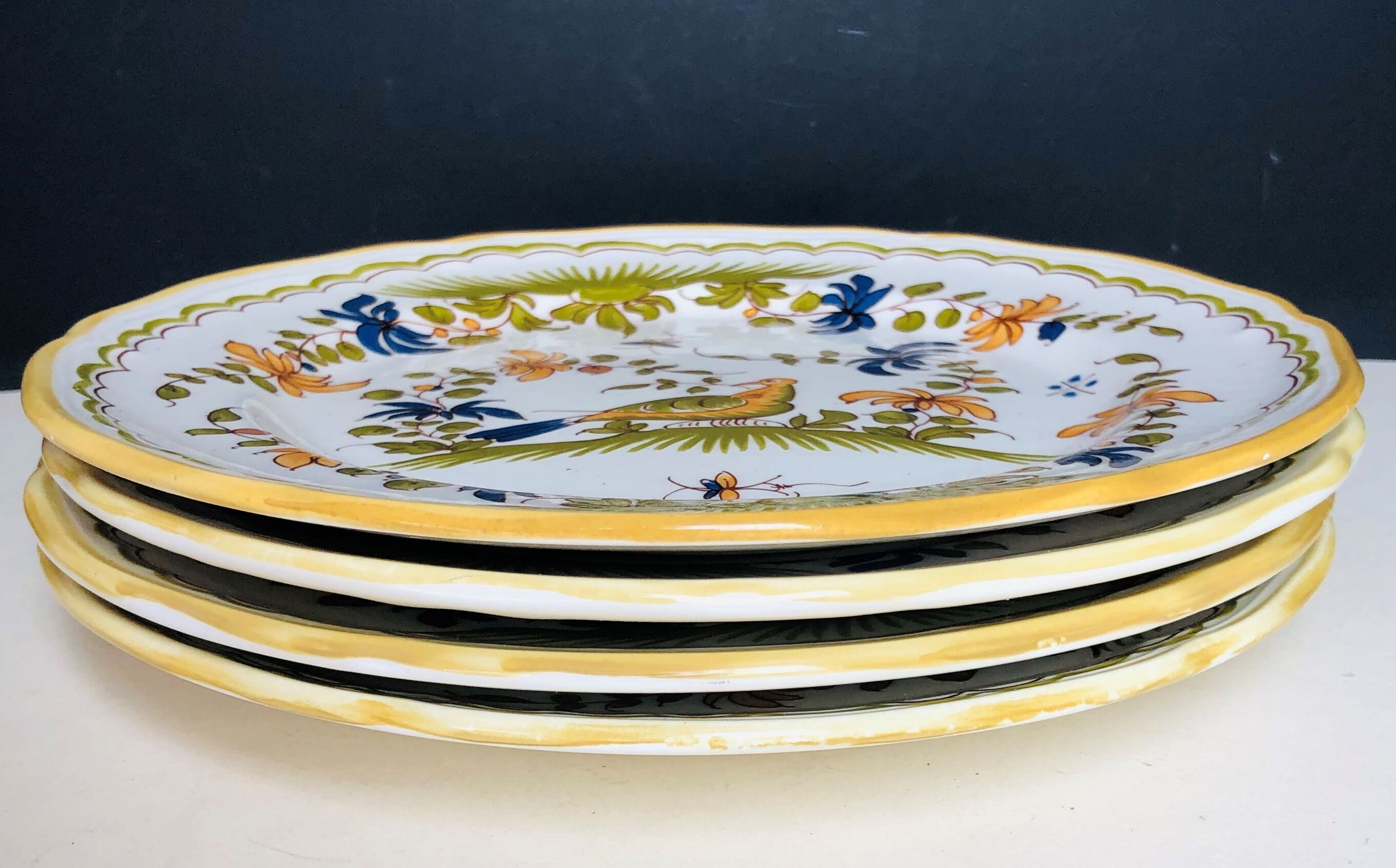 Set of 4 Plates Moustiers