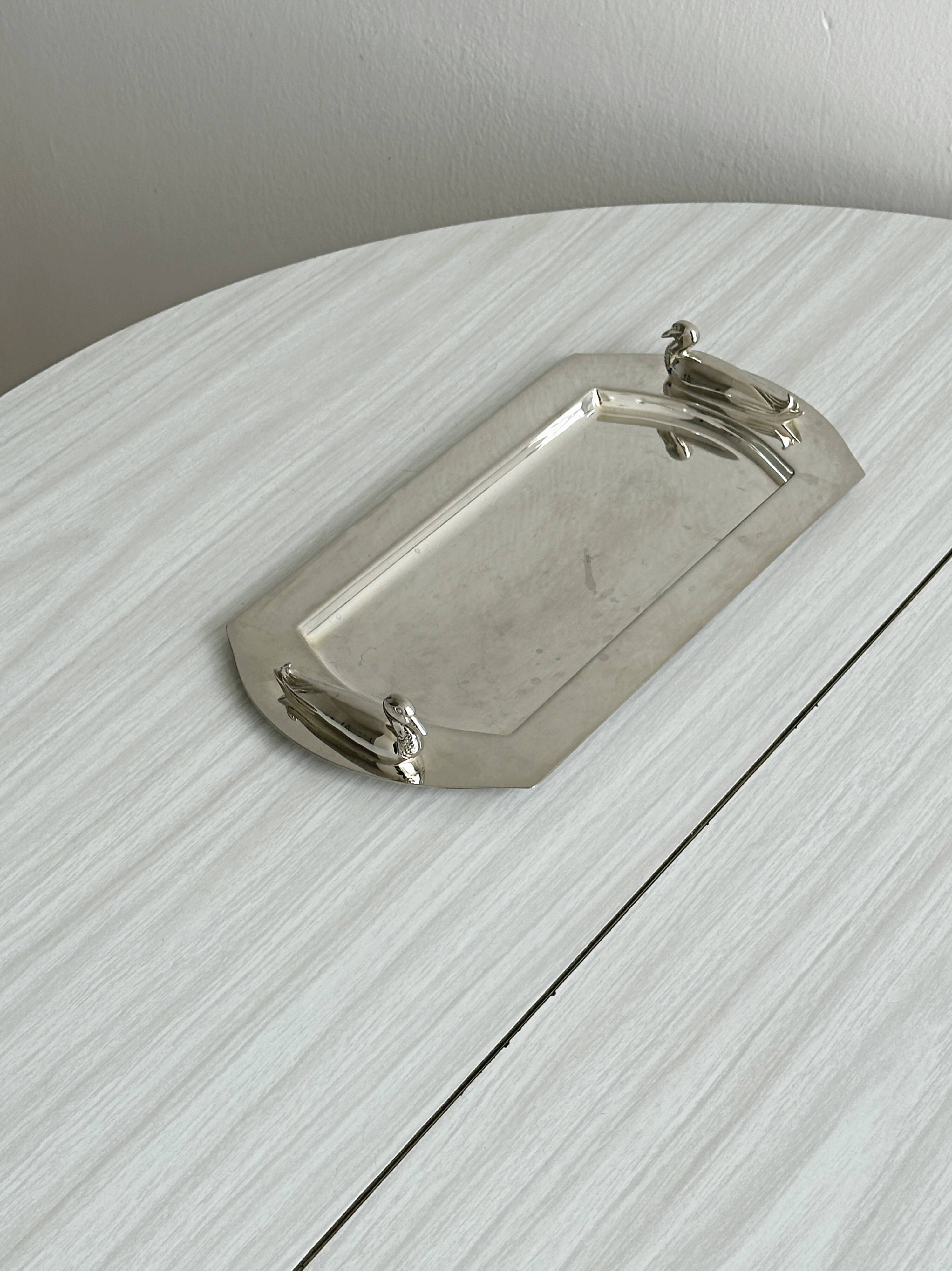 Plateau rectangulaire en métal inox léger
