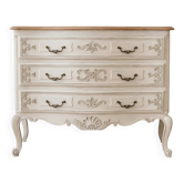Louis XV curved bow commode style