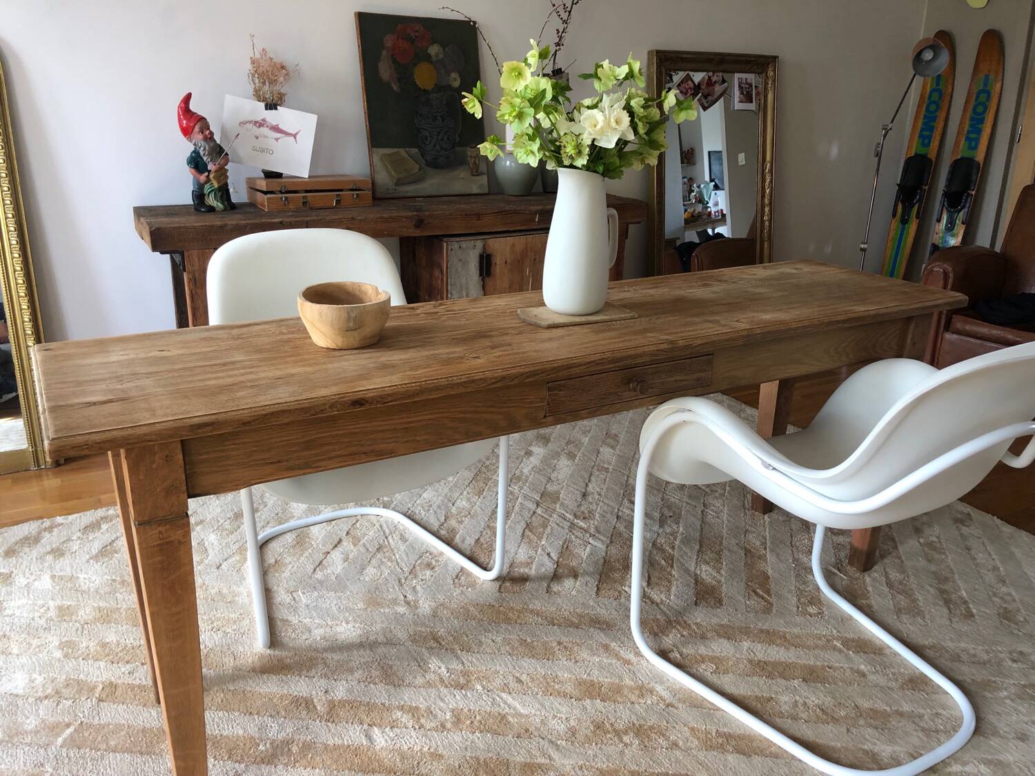 Old oak brewery table