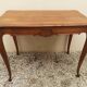Flat desk, one-drawer table, nineteenth century carved walnut top in Louis XV style