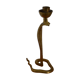 Cobra brass candlestick