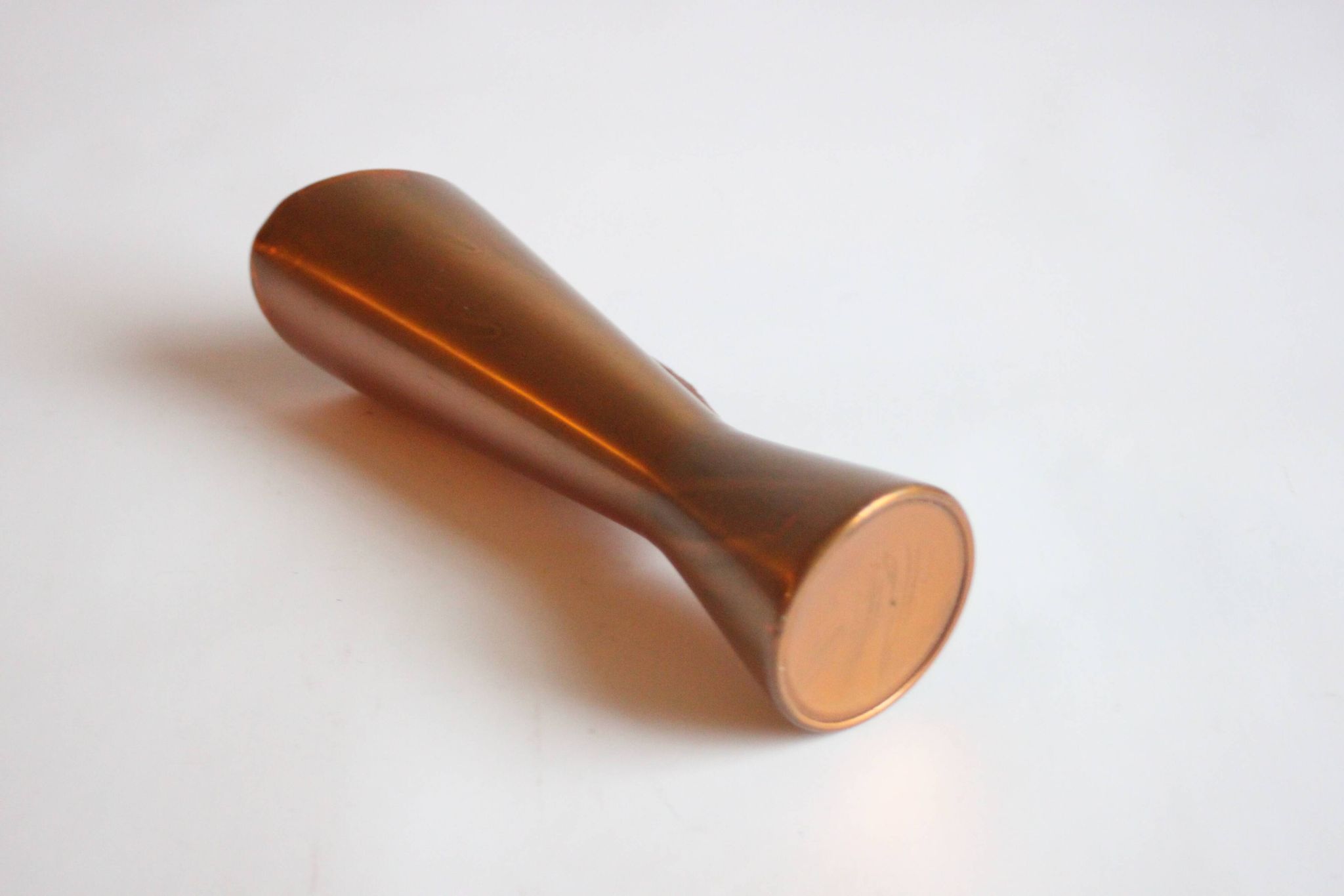 Copper and teak vase by Dahlmann, Germany 1950s