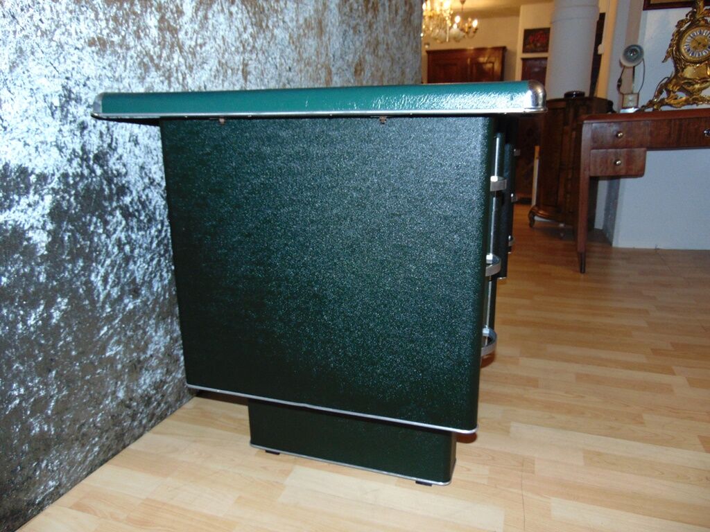 Office Industrial Metal covered of Skai green, 1950s
