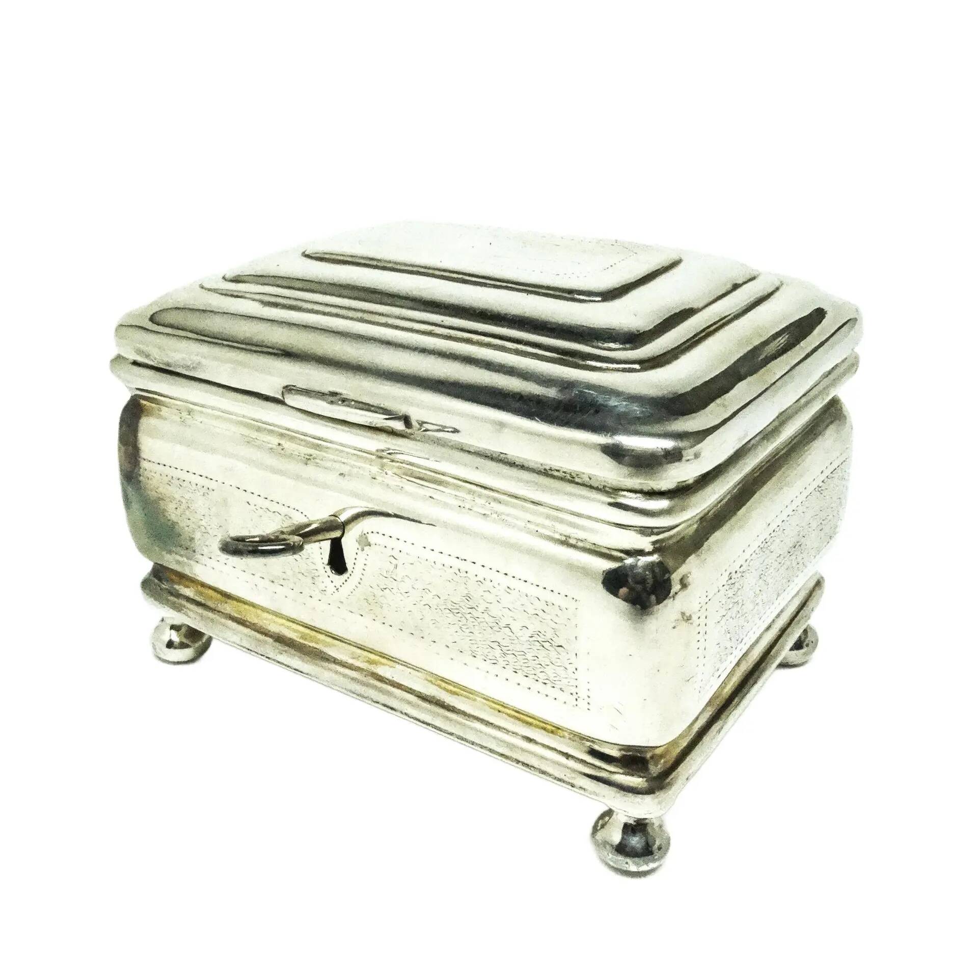 Sugar bowl Eclecticism, silver-plated brass, Poland, 19th century