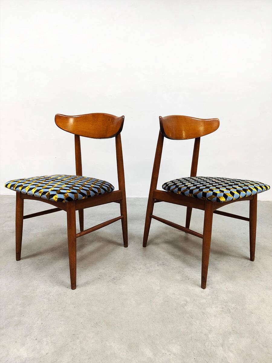 Vintage Danish Birchcraft collection dining chairs Baumritter