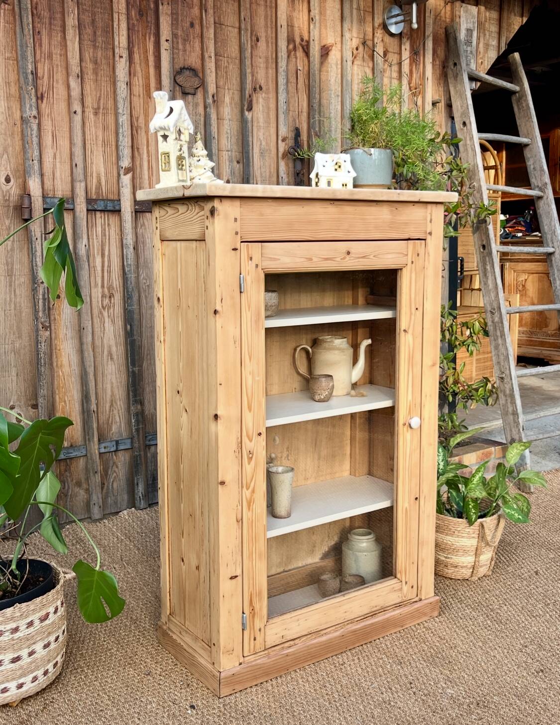Solid wood display case
