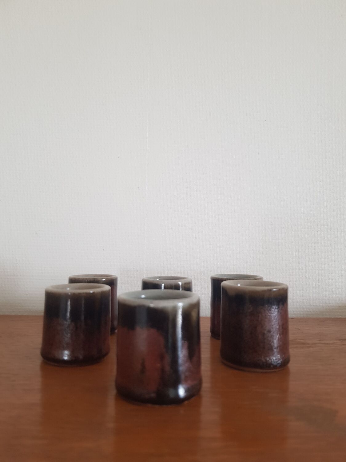 Set of 6 ceramic glasses