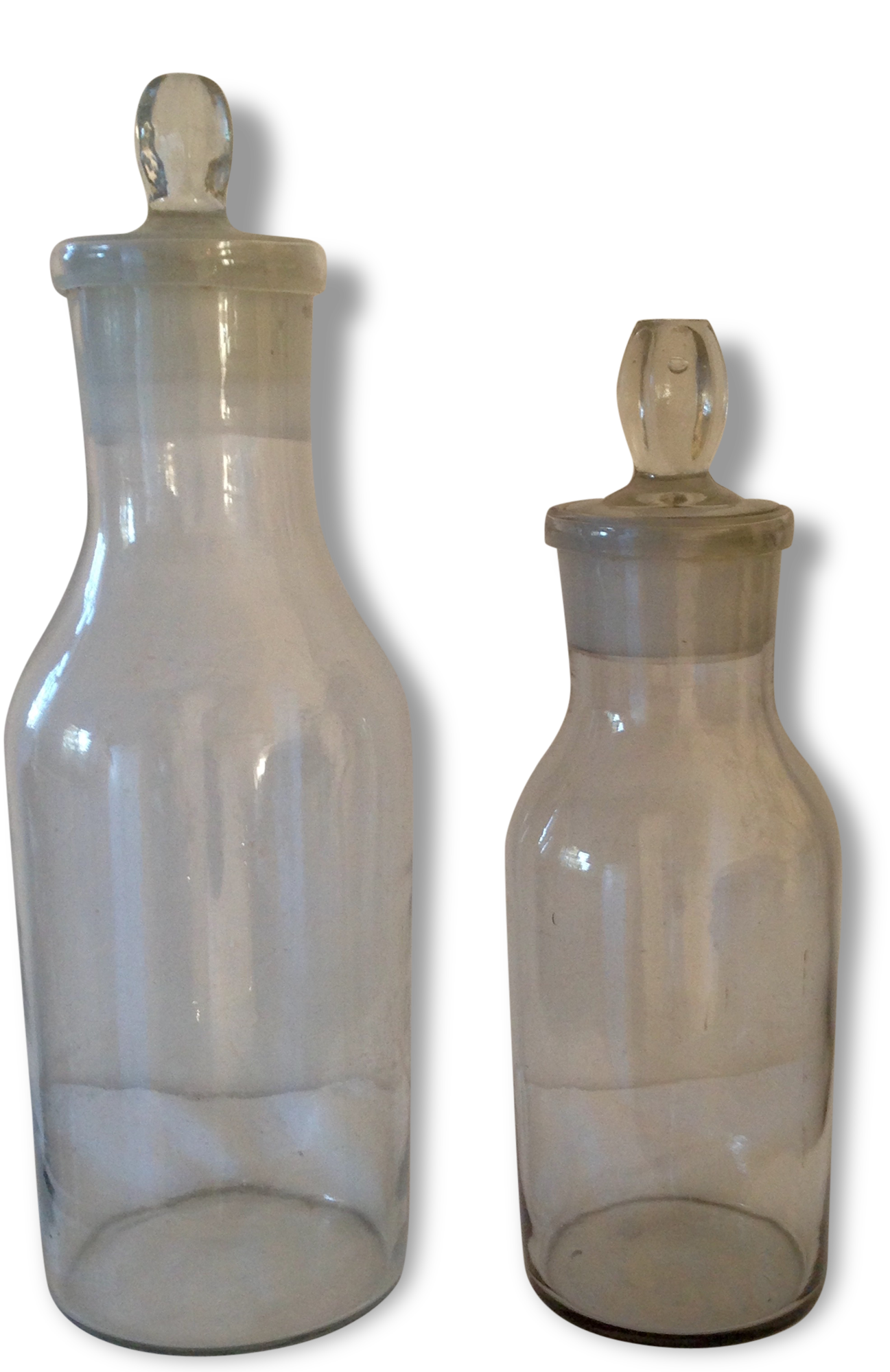 Very large old apothecary bottles