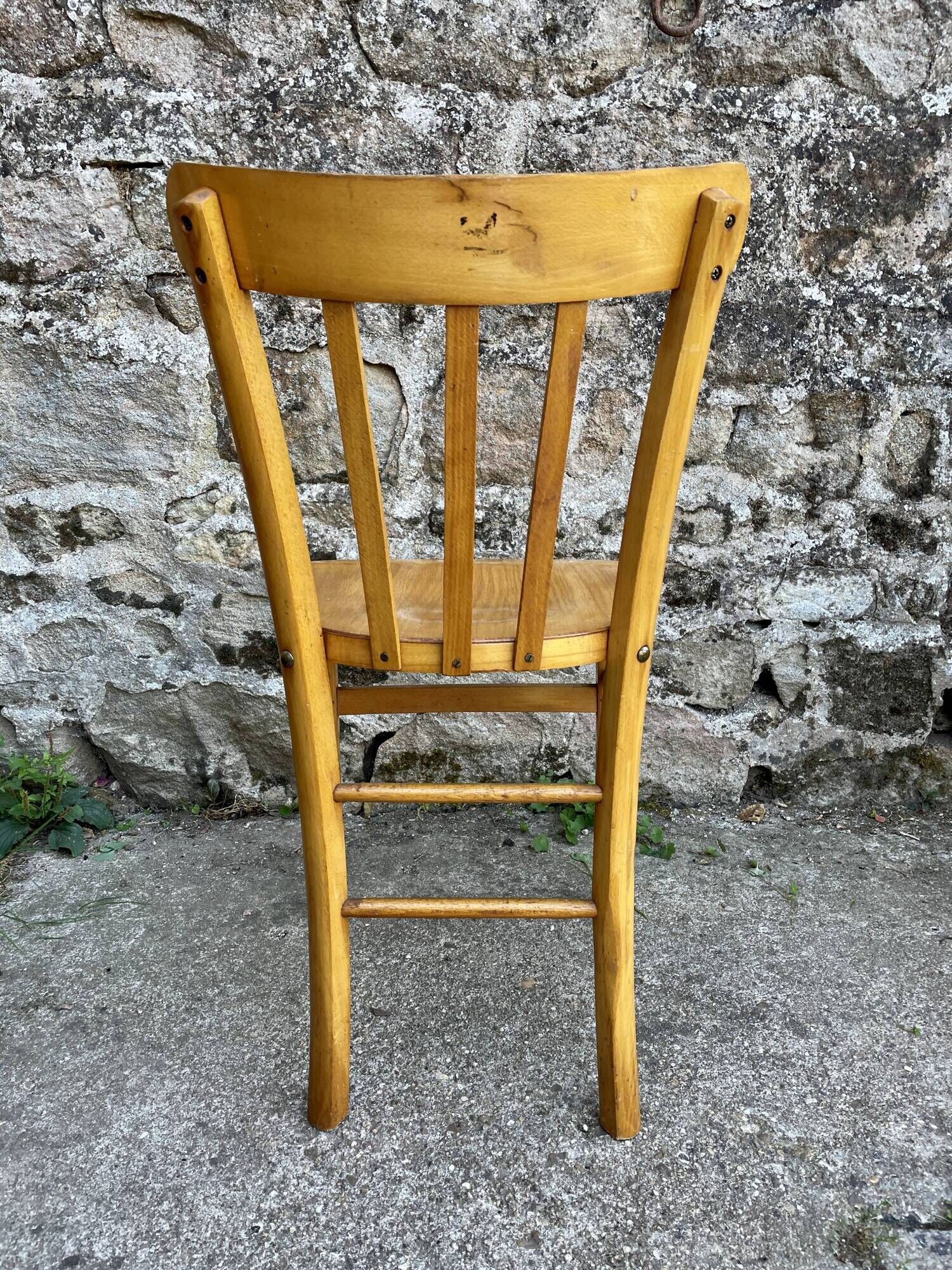Set of 6 Luterma beech chairs, 1950.