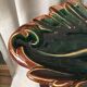 Coupe a fruits en forme de feuille vintage signe rb