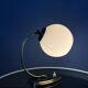 Mid-century art deco style opaline glass wall sconce or desk lamp