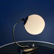 Mid-century art deco style opaline glass wall sconce or desk lamp