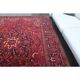 1960s Vintage Persian Handmade Wool Cotton Red Area Rug  242x339