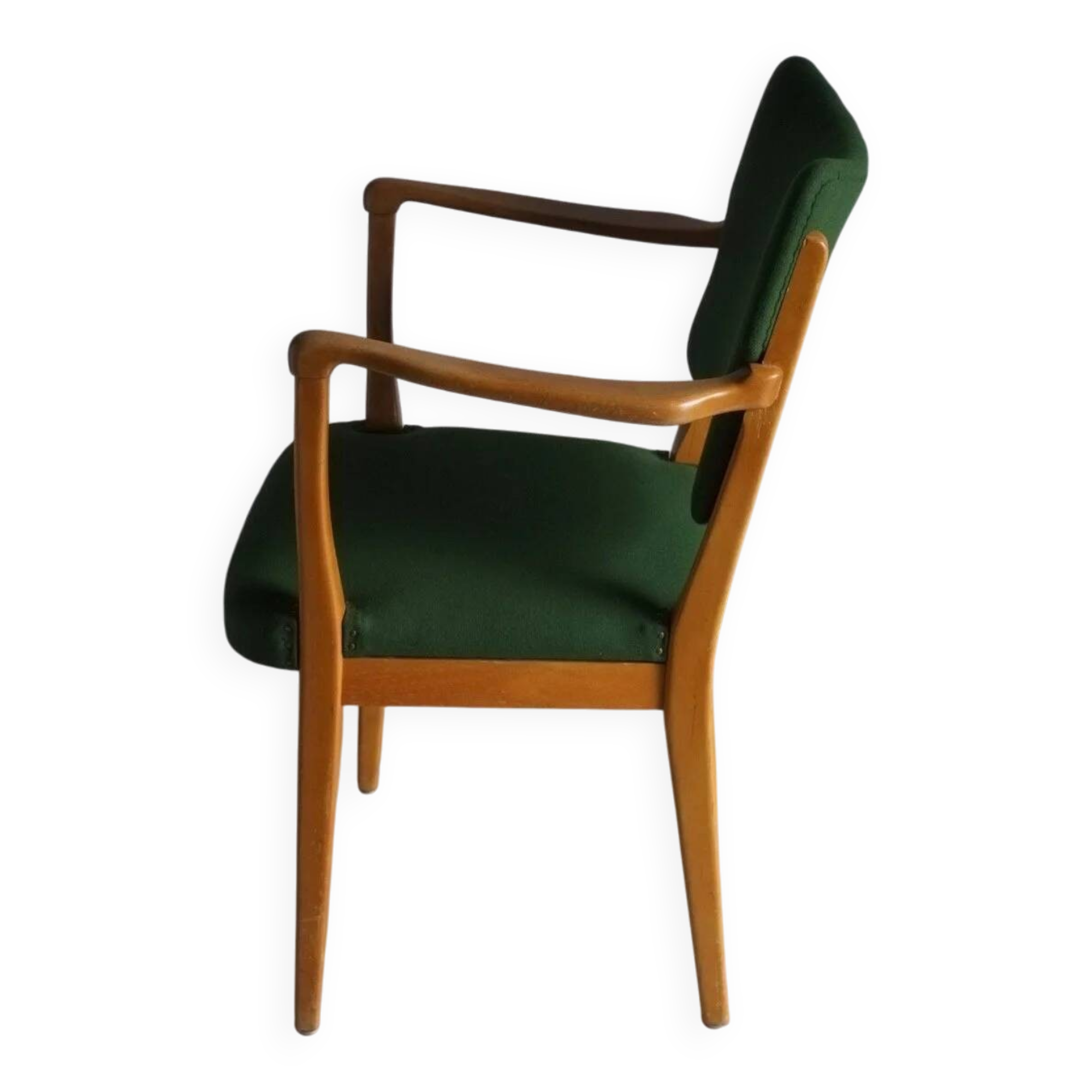 Green beechwood armchair | Nordiska Kompaniet | Sweden | 1940s