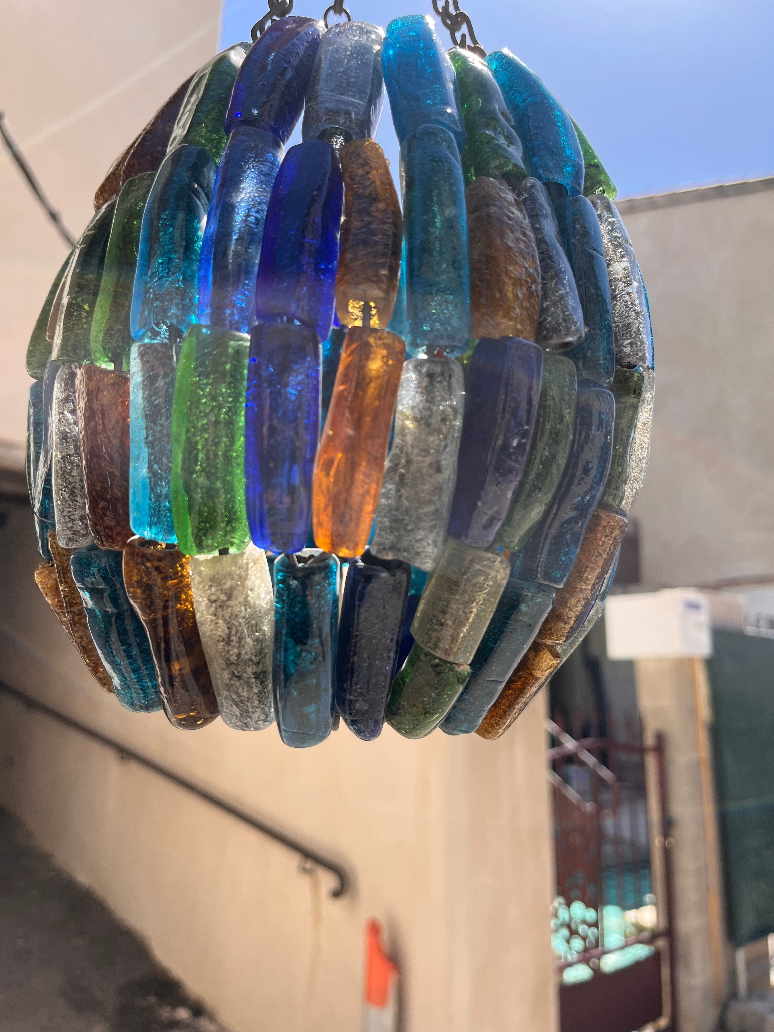 lustre en pate de verre Murano vintage