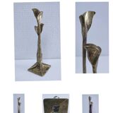 Bronze sculpture with leaf decoration