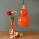 Suspension globe vintage en opaline orange
