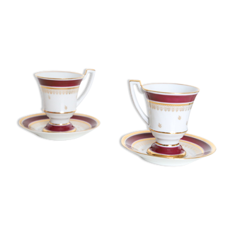 Duo of fine porcelain cups from Luxe