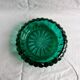 Green glass ashtray