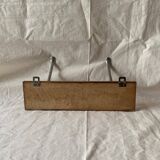 Vintage wooden wall coat rack - 2 hooks