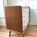 Vintage chest of drawers revisited in Setting Plaster from Farrow & Ball