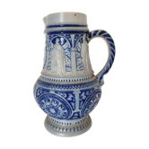 Cruche grès allemand décor rois moyenâgeux