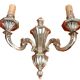 Large wall sconce in LXV style, patinated bronze.