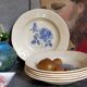 Six earthenware plates of Digoin and Sarreguemines 40s