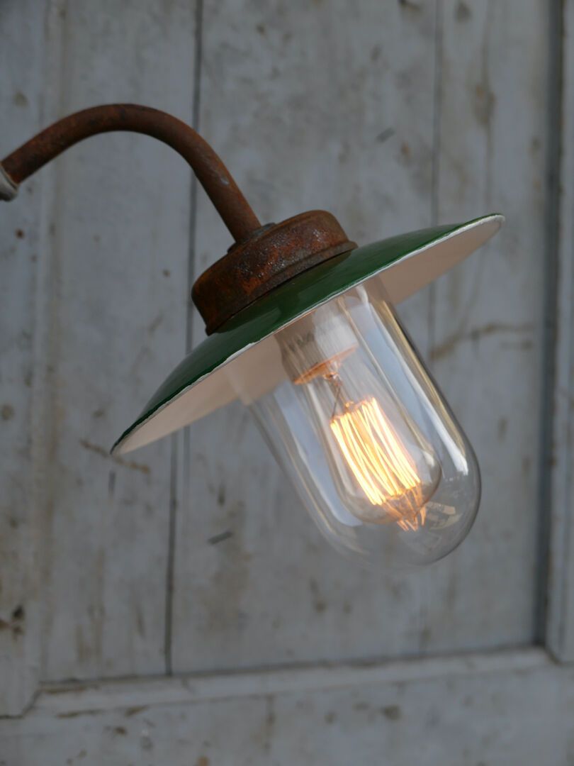 Applique lampe de cour col de cygne extérieur