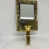 Vintage  Brass Wall mirrored Candle Sconce
