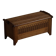 Coffre moderne danois en Oak avec sculpture décorative en relief, milieu du 20e siècle