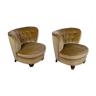 Club chairs from 1950s in mohair velvet