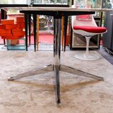 Florence knoll - table round top, calacatta oro verde marble, chrome base