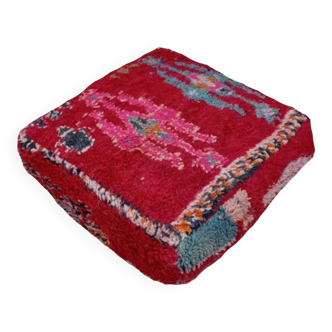 Handmade Berber pouf in wool 60 X 60 X 20 CM