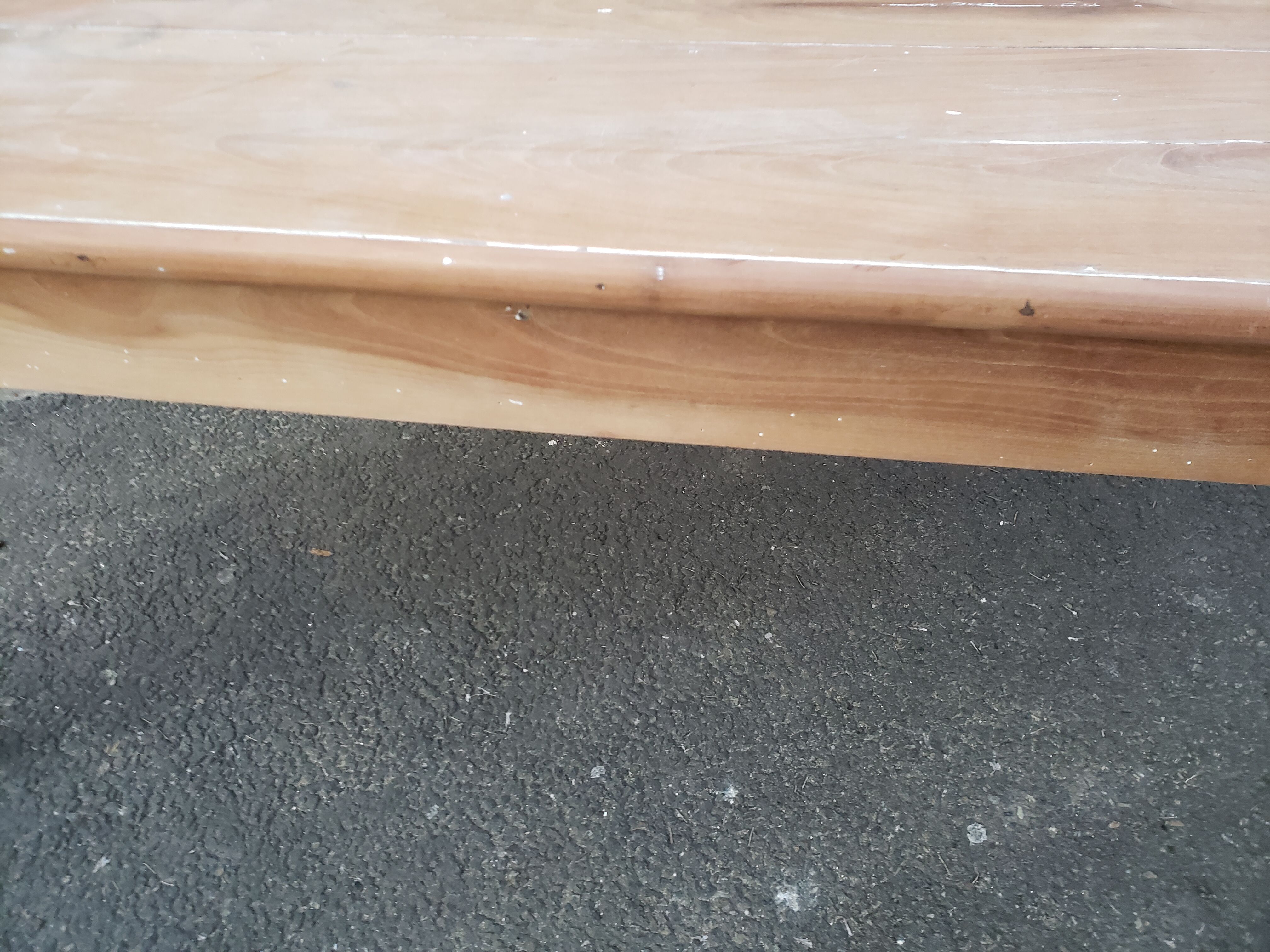 Old patina farm table turned feet