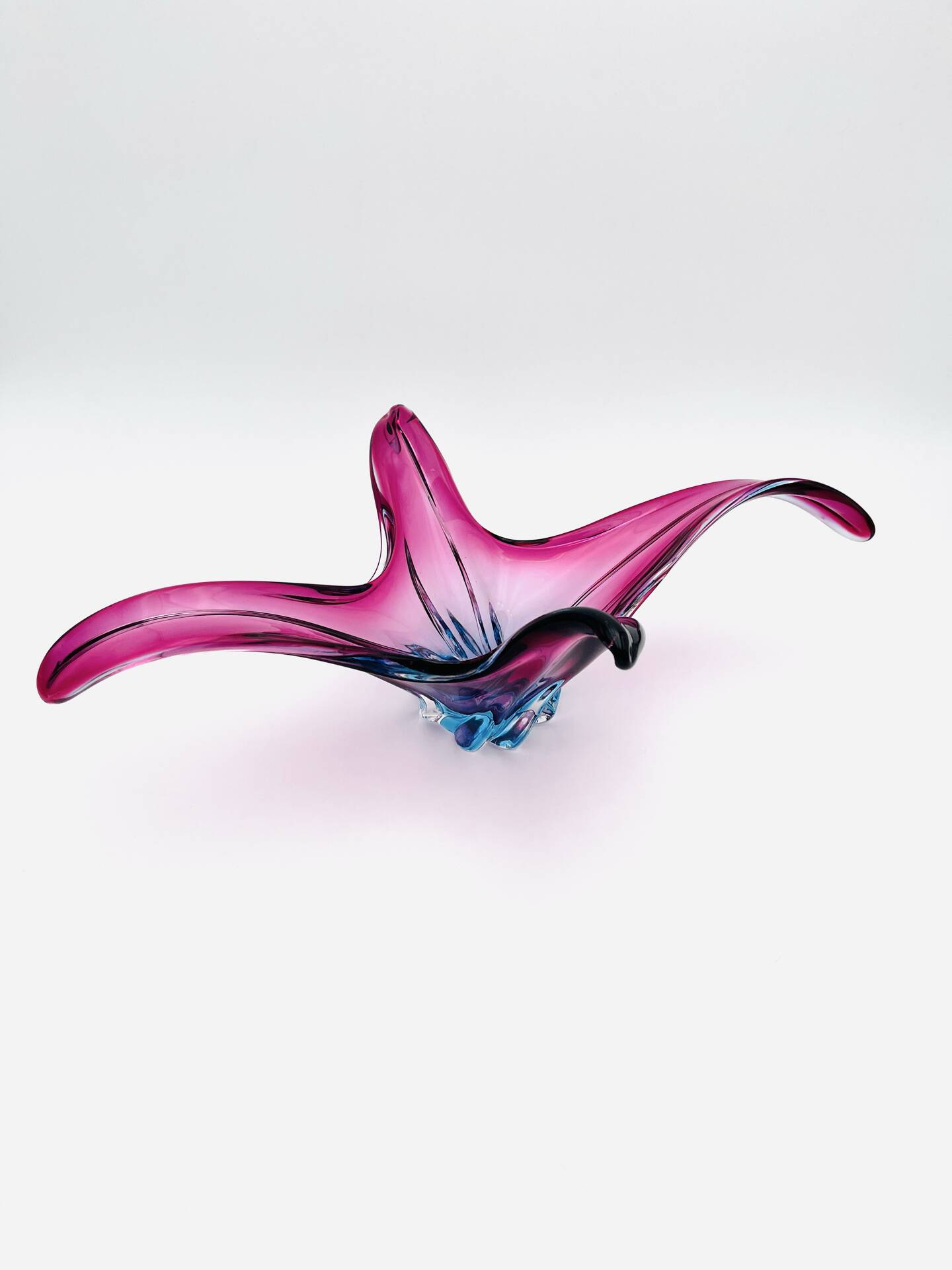 Murano Cup - Sommerso - XL 50cm - Amethyst and Turquoise