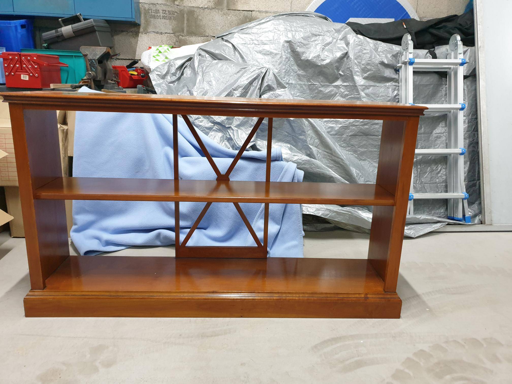 Console - shelf - library in cherry wood