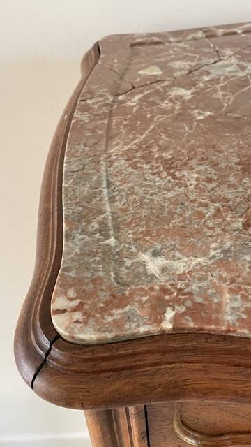 TABLE de Chevet Style Louis XV MARBRE