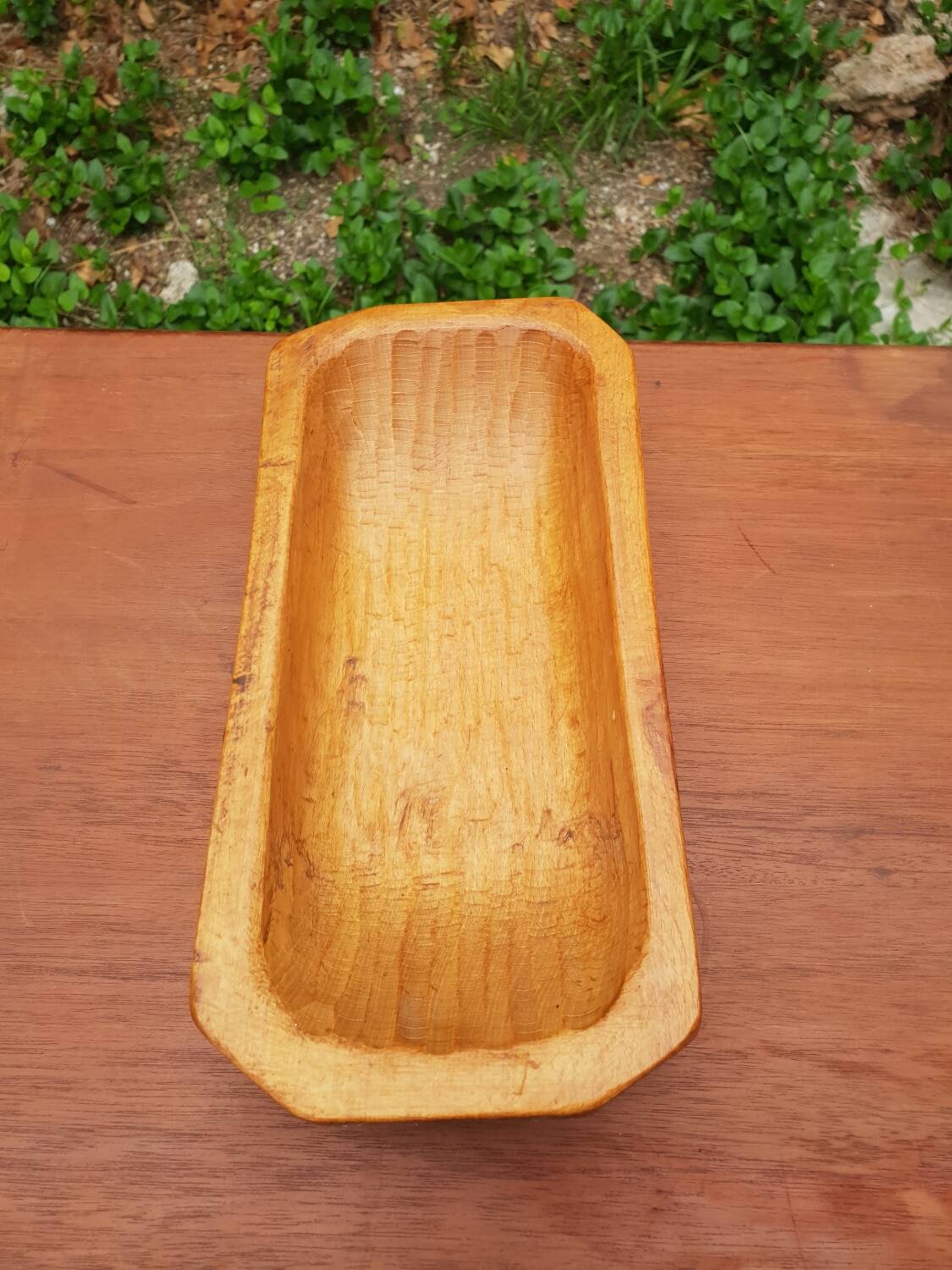 Vintage wooden pocket emptier