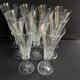 9 champagne flutes – Blown and cut crystal