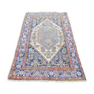 Tapis d'orient fait main vintage persan ancien Melayer 216 X 130