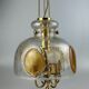 1960's 1970's brutalist ceiling lamp pendant lamp brass & murano glass