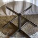 Roche Bobois dining table design chromed metal and smoked glass – 70s