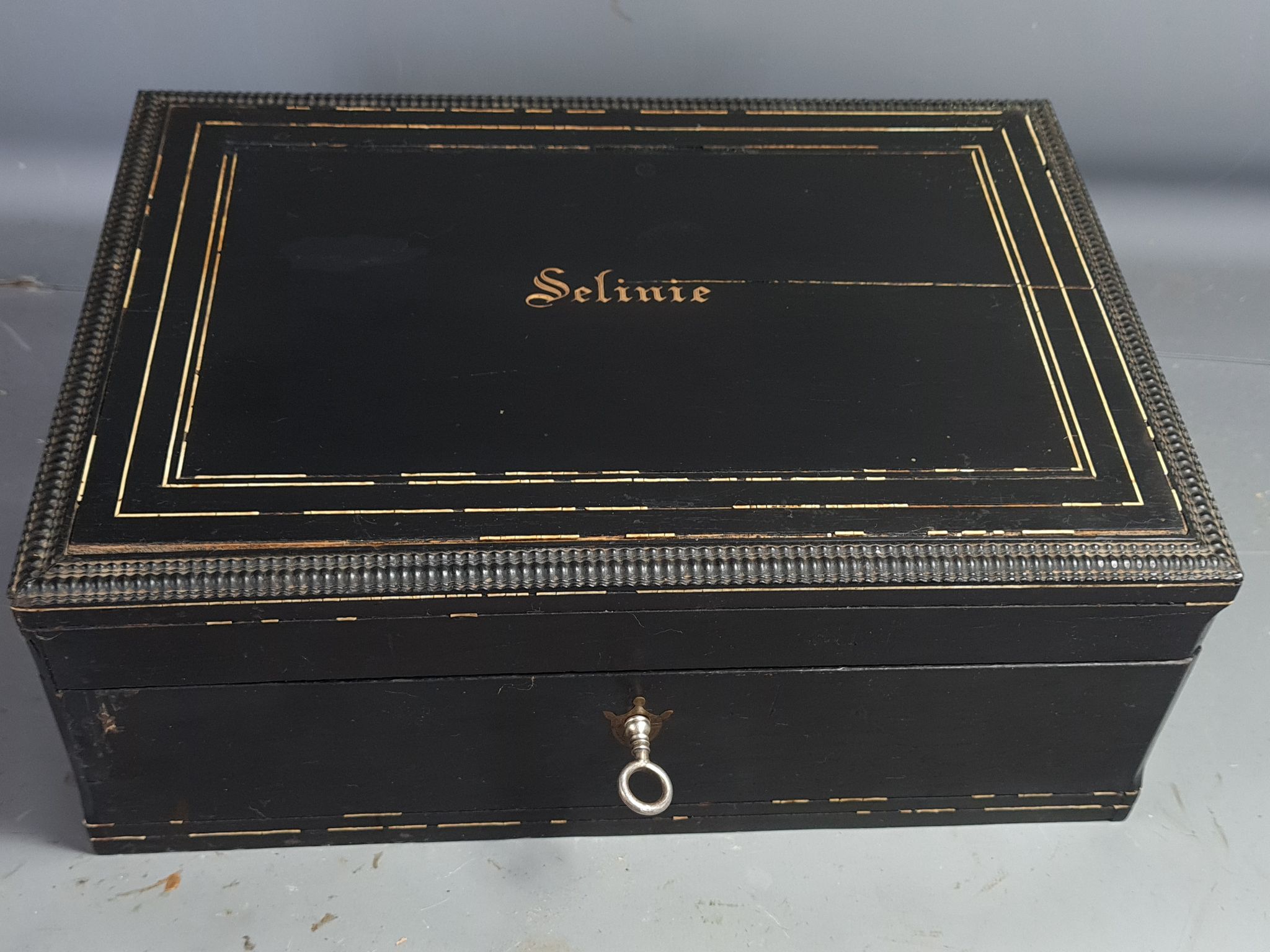 Old travel box for sewing and other Napoleon III